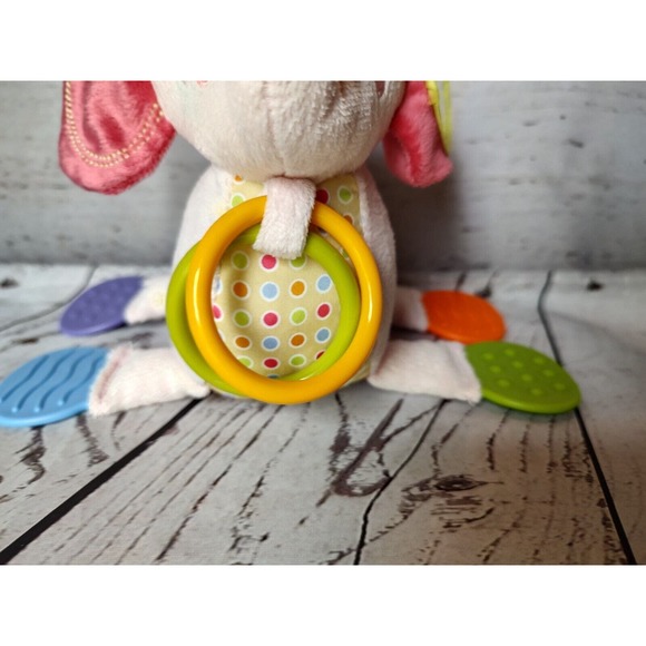 Healthy Baby Asthma & Allergy Cloth Elephant Plush Tether Feet & Rings Toy - Picture 2 of 8